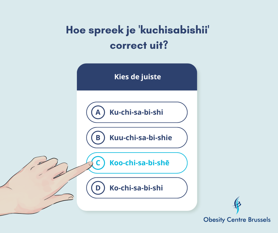 Quiz over de uitspraak ‘kuchisabishii’
